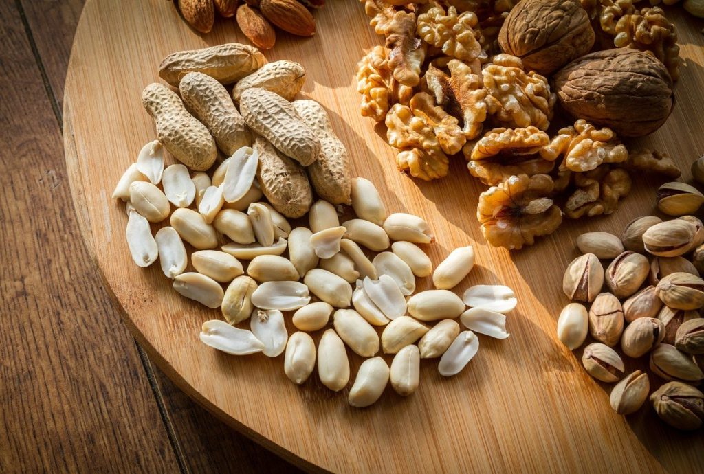 mixed, nuts, selection
